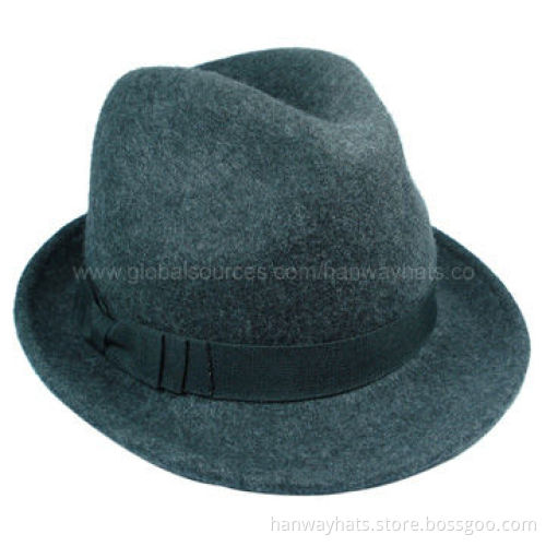 100% Wool Felt Hat with GG Band and Bow Trim
